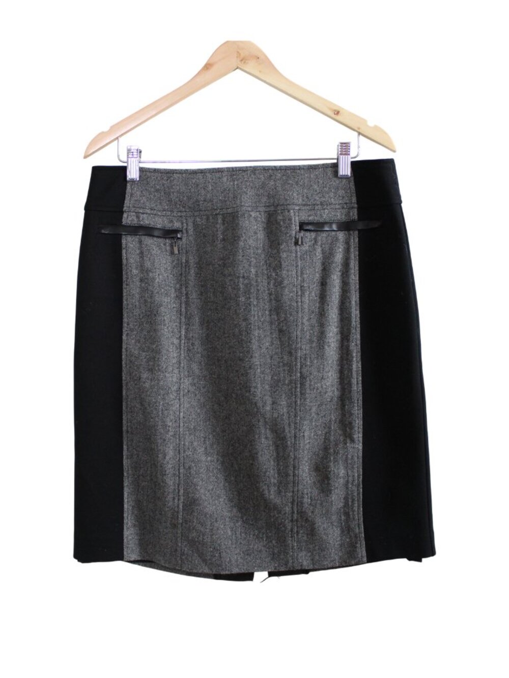 Conrad C Colourblock Wool-Blend Pencil Skirt Size 12
